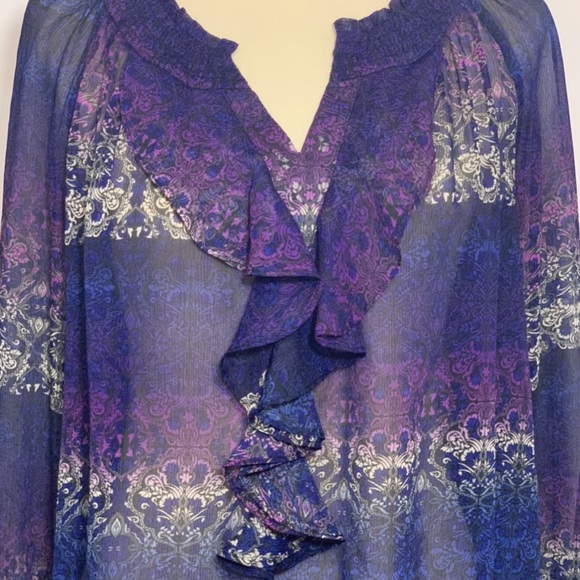 The Limited Semi-Sheer Ruffle Detail Blouse - Picture 9 of 12